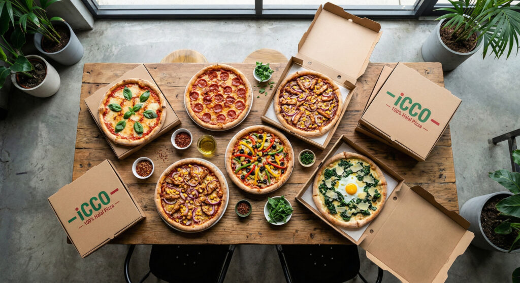 Variety of halal pizzas in Soho including BBQ chicken and pepperoni – iCCO