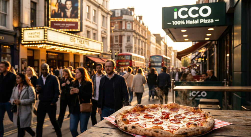 Halal pizza restaurant in Soho London – iCCO 100% halal certified menu on Greek Street