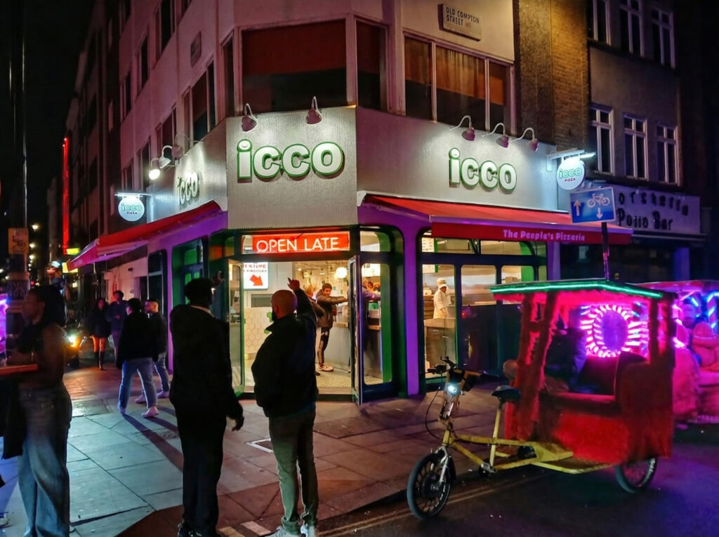 ICCO Pizza restaurant on Greek Street Soho near West End