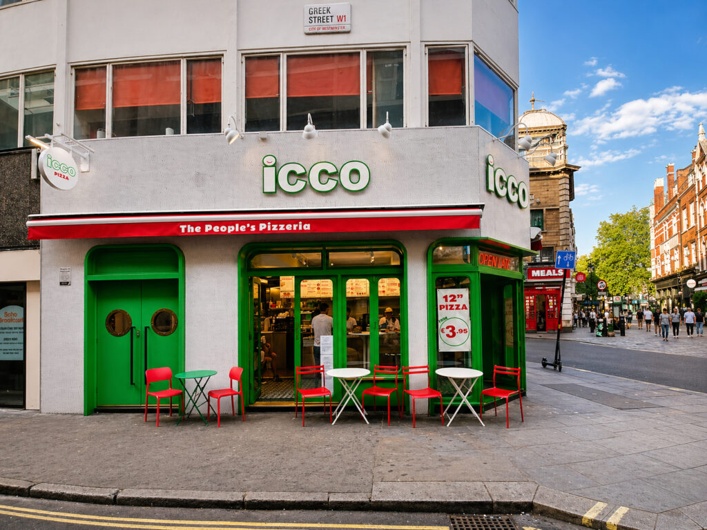 ICCO Pizza in the middle of Greek Street Soho